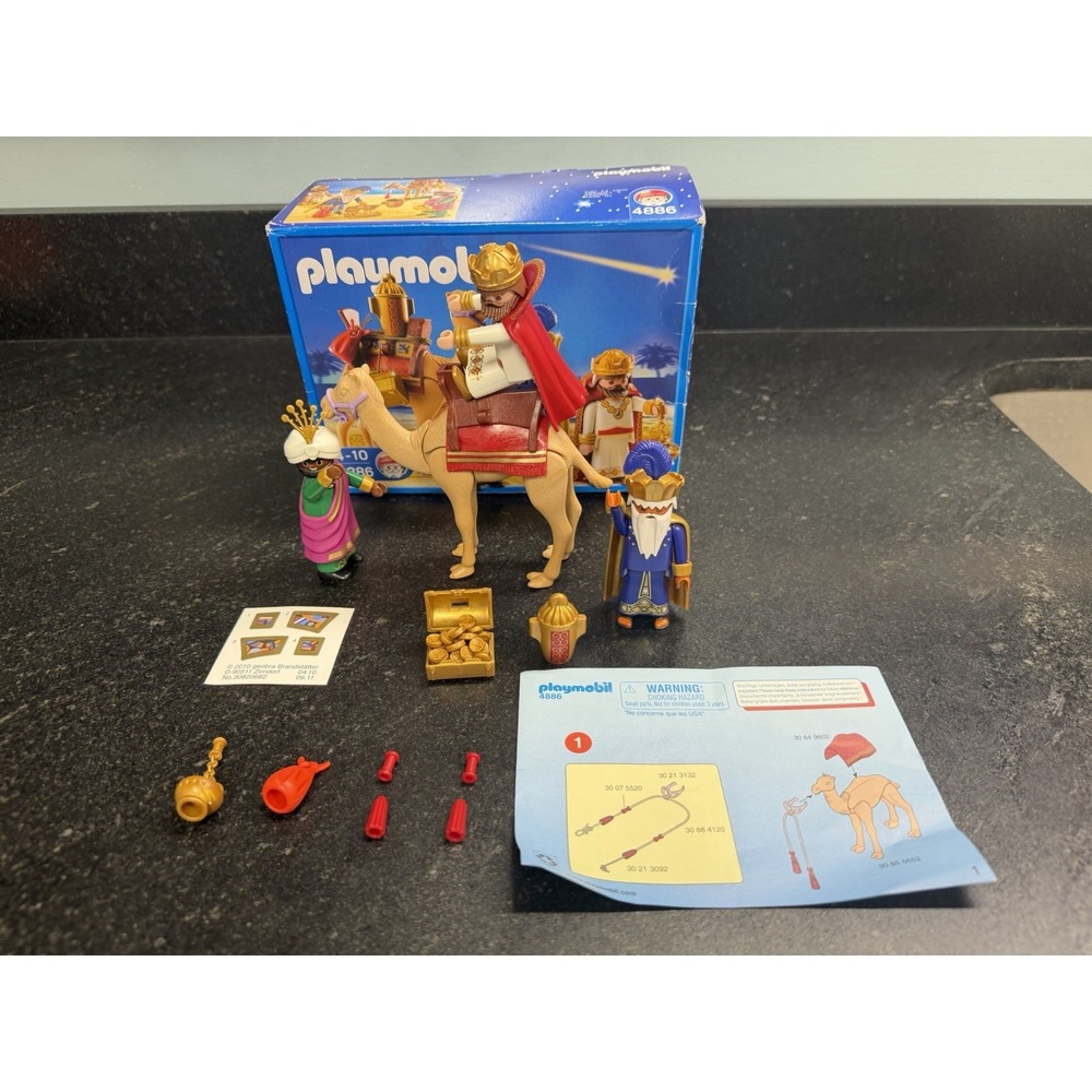 New Playmobil 4886 Three Wise Kings Christmas Nativity Camel With Gifts Set